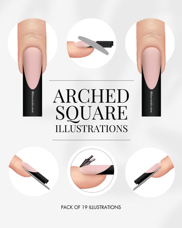 Square Arched with French - 19 Advanced Illustrations