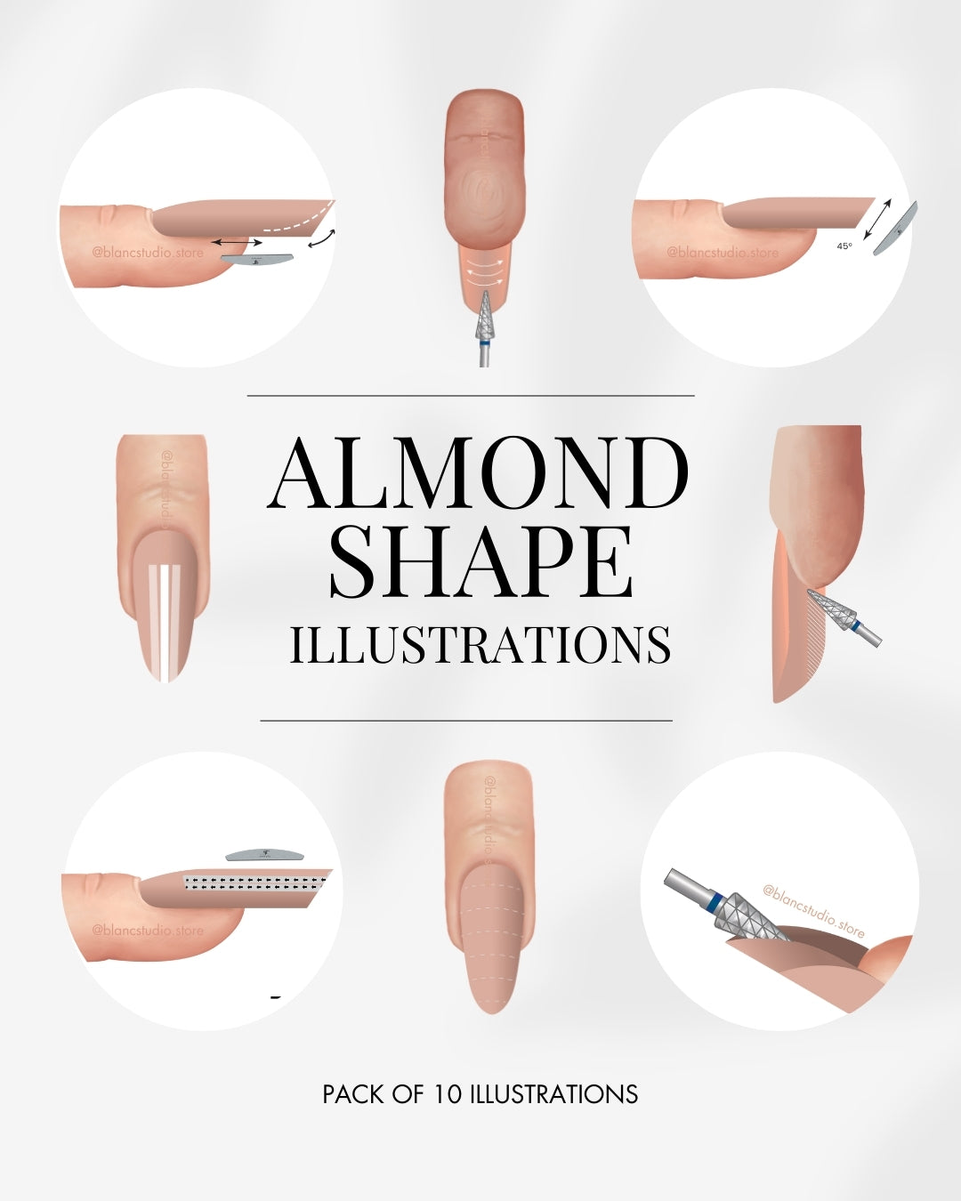 Almond Shape - 10 Advanced Illustrations