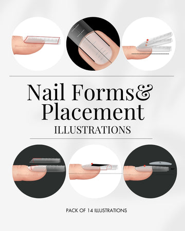 Nail Forms & Placement - 22 Advanced Illustrations