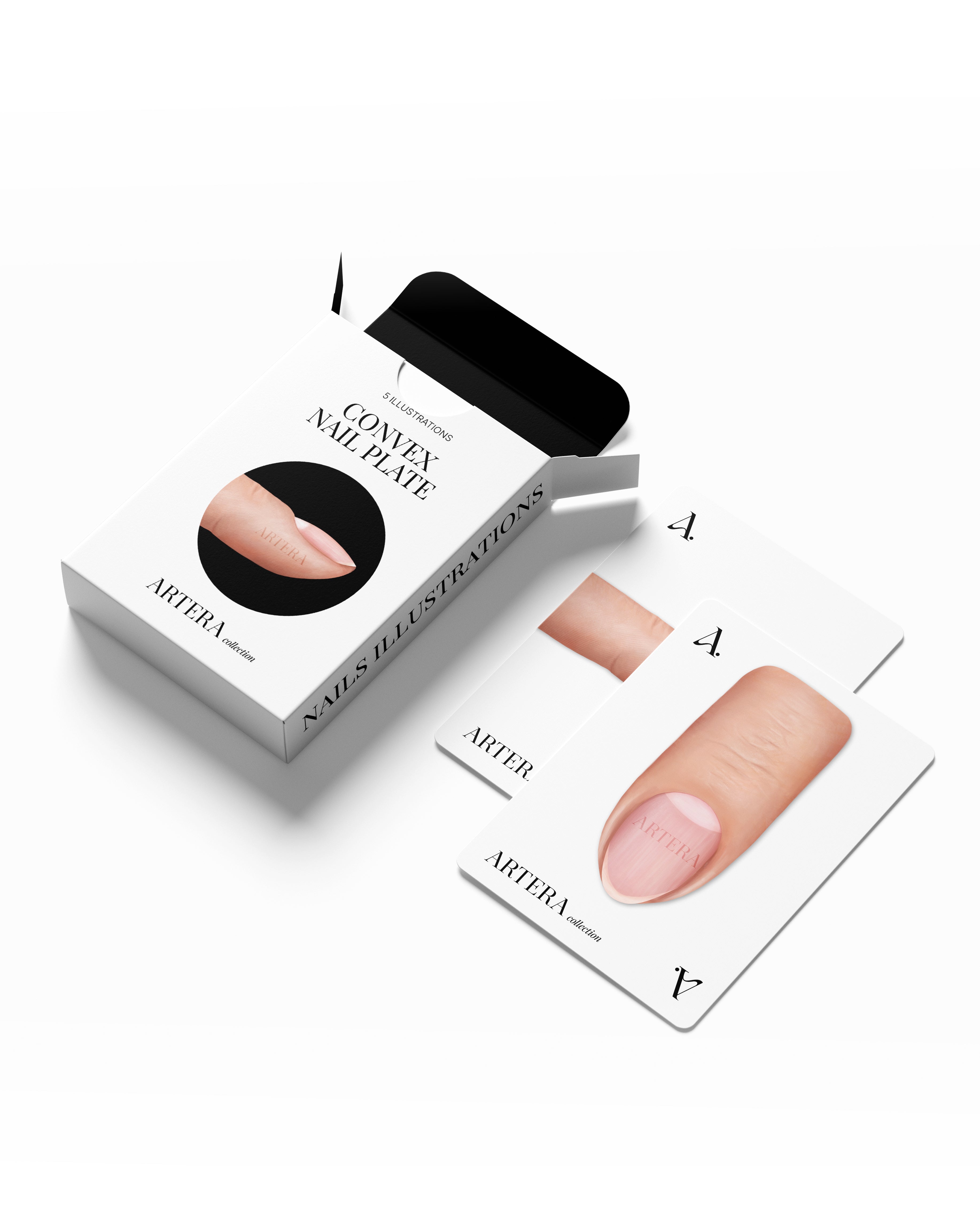 Convex nail plate - Set of 5 illustrations