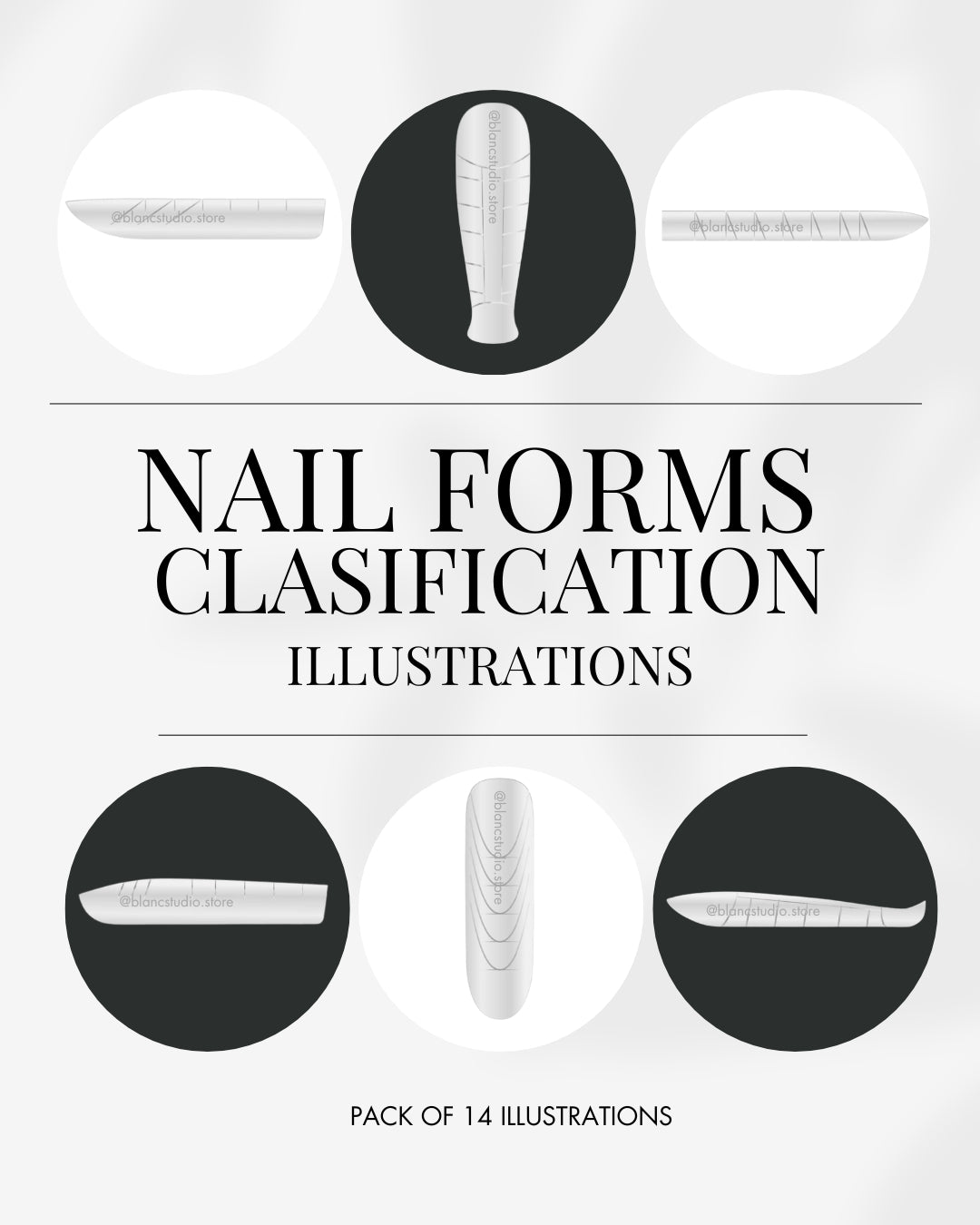 Nail Forms Clasification - 14 Advanced Illustrations