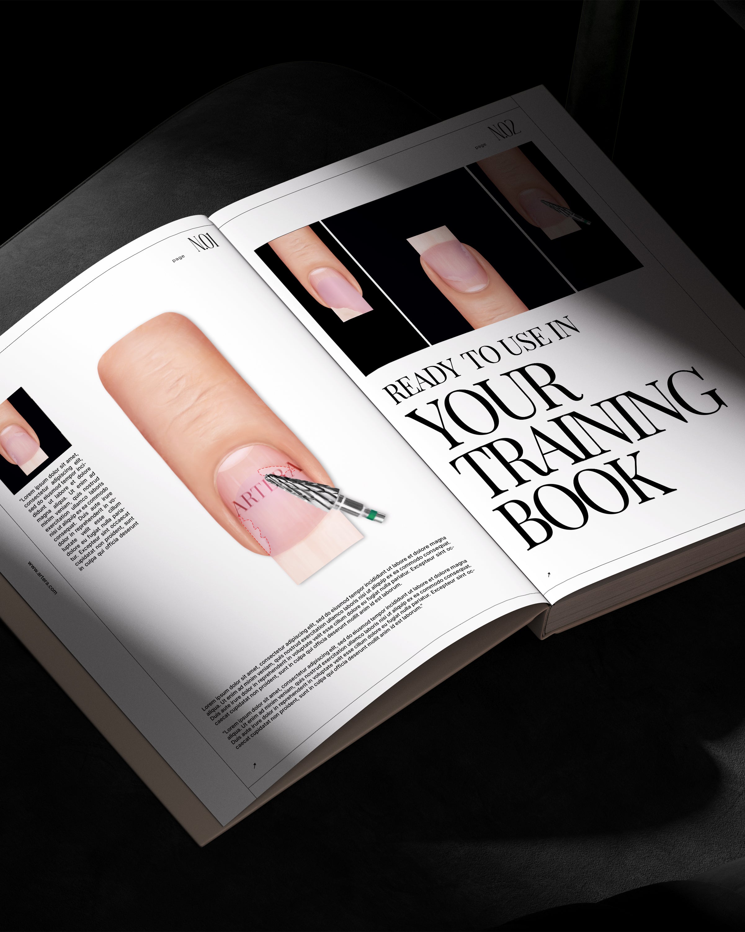 Nail Lifting & Filing steps of Lifting - Set of 6 illustrations