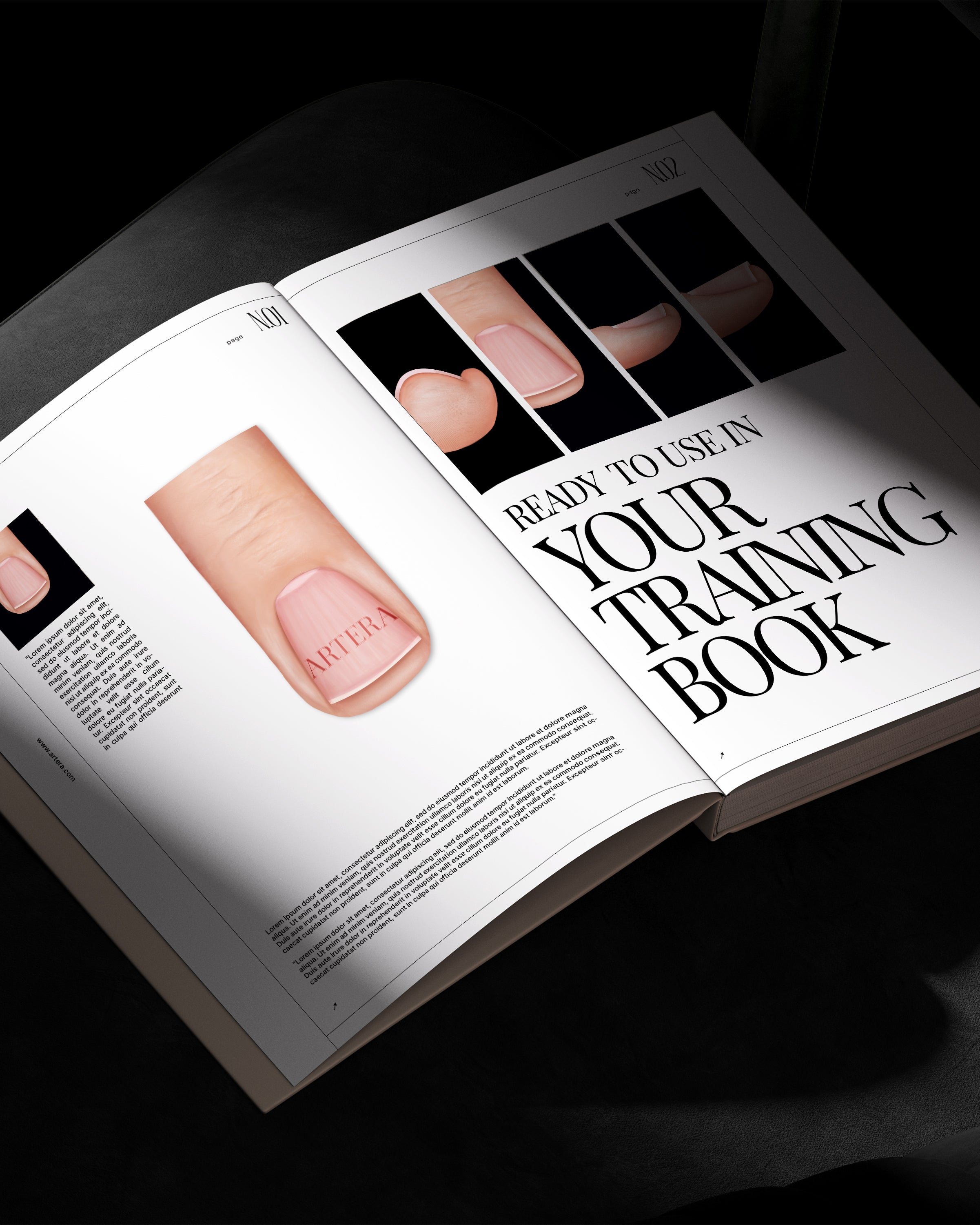 Trapezoidal nail plate - Set of 4 illustrations