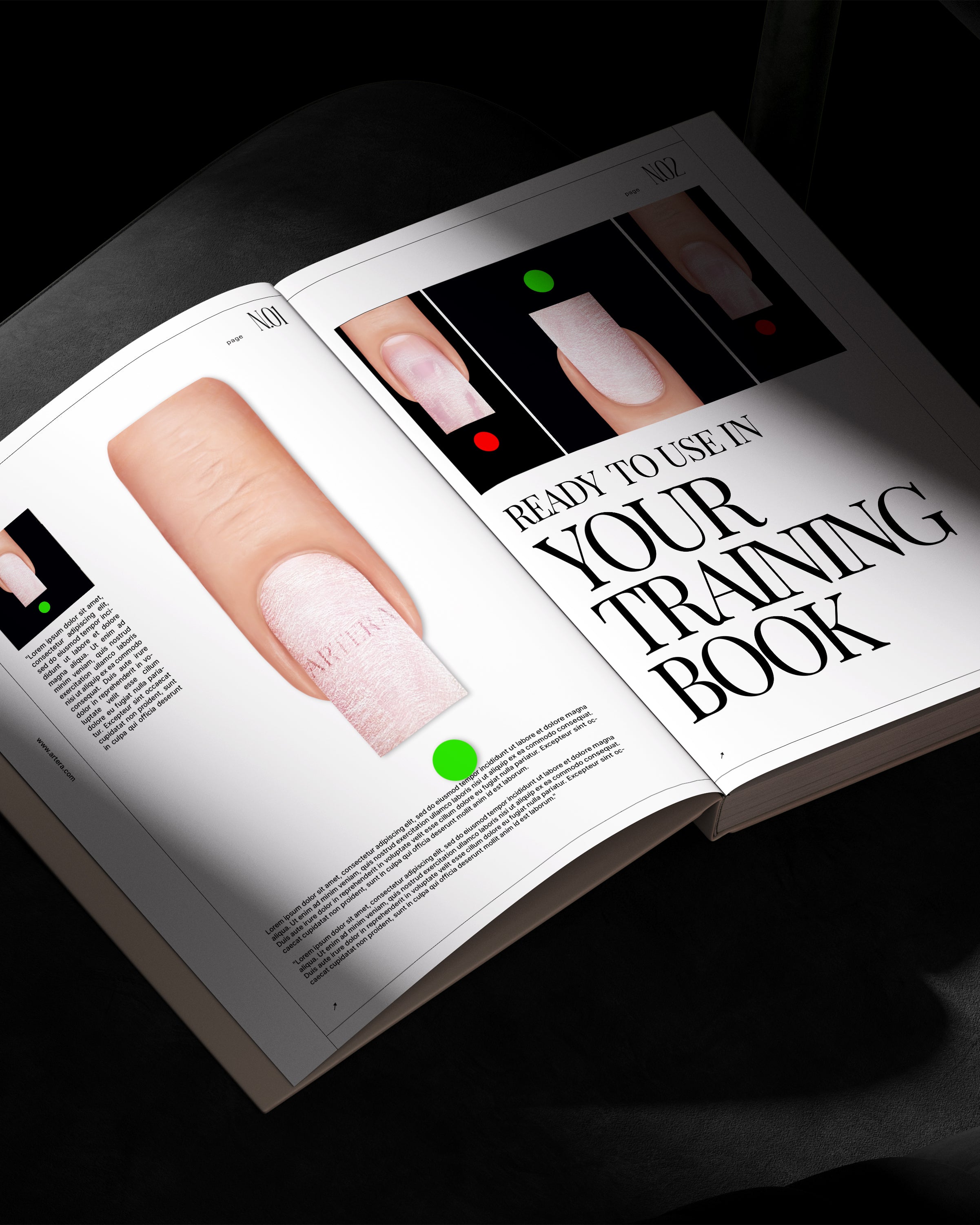 Nail Filing (Right vs. Wrong) - Set of 2 Illustrations