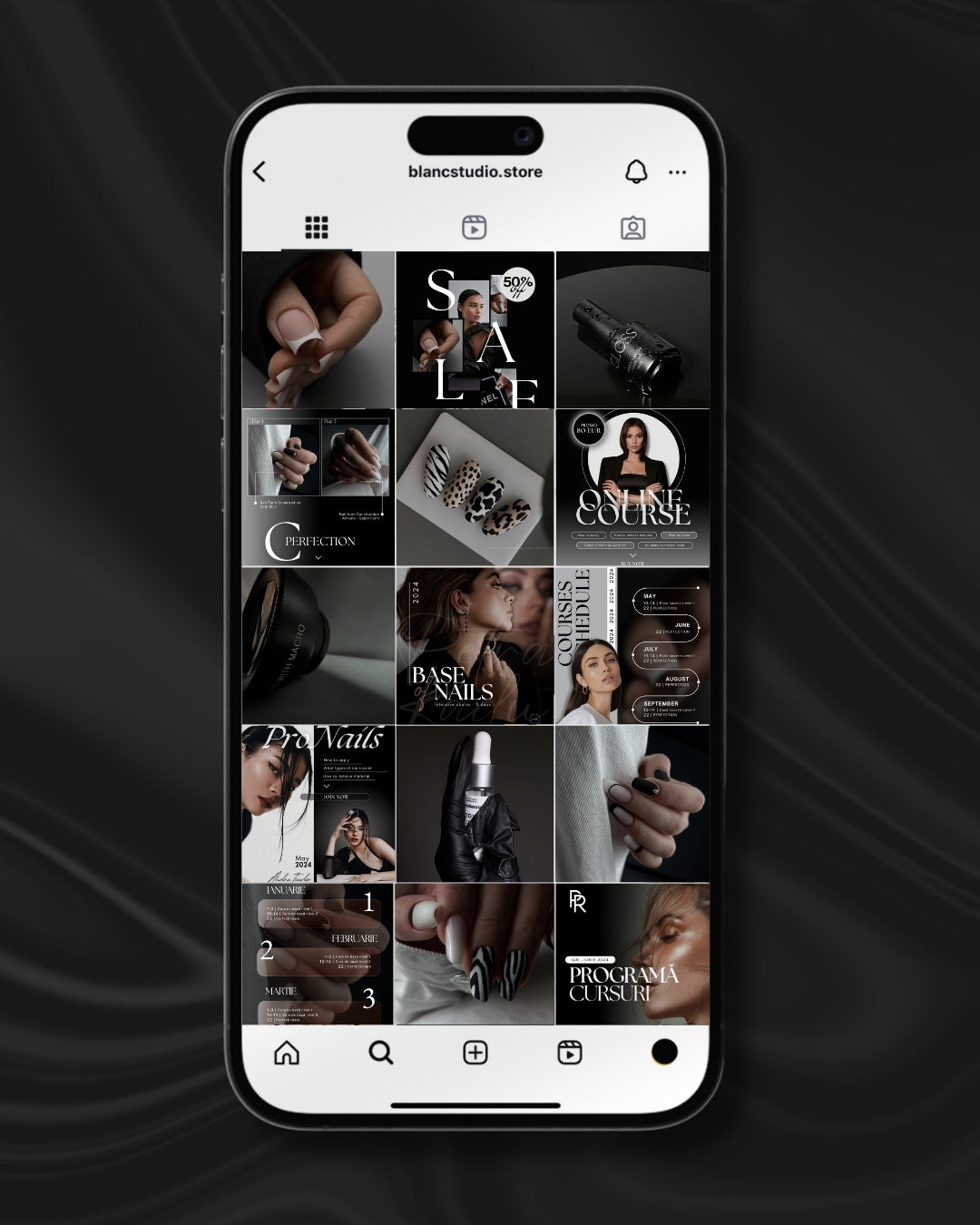 Nail Trainer Instagram Post & Stories - Minimalist Edition