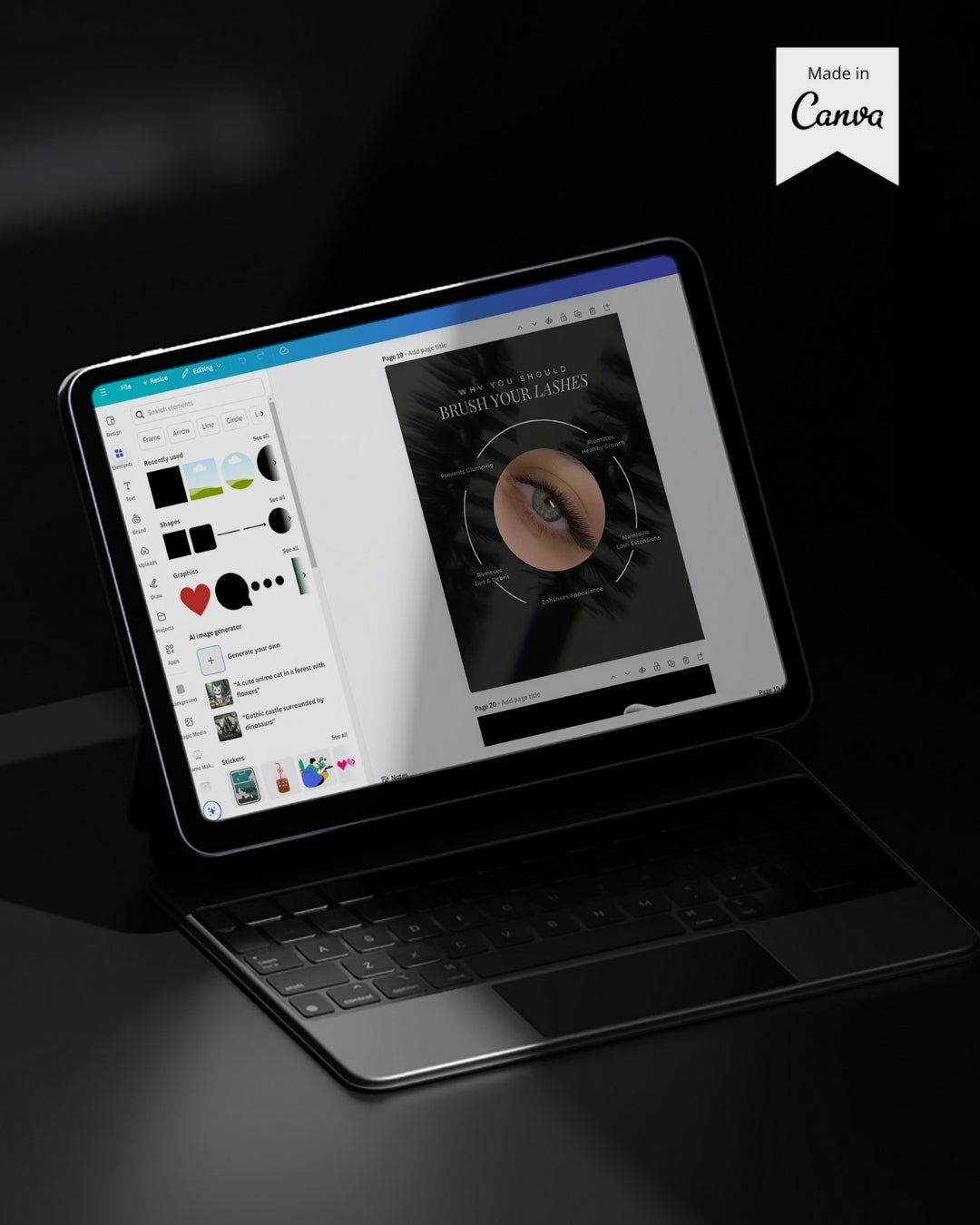 Lash industry social media kit – ready-to-use Canva designs for posts.