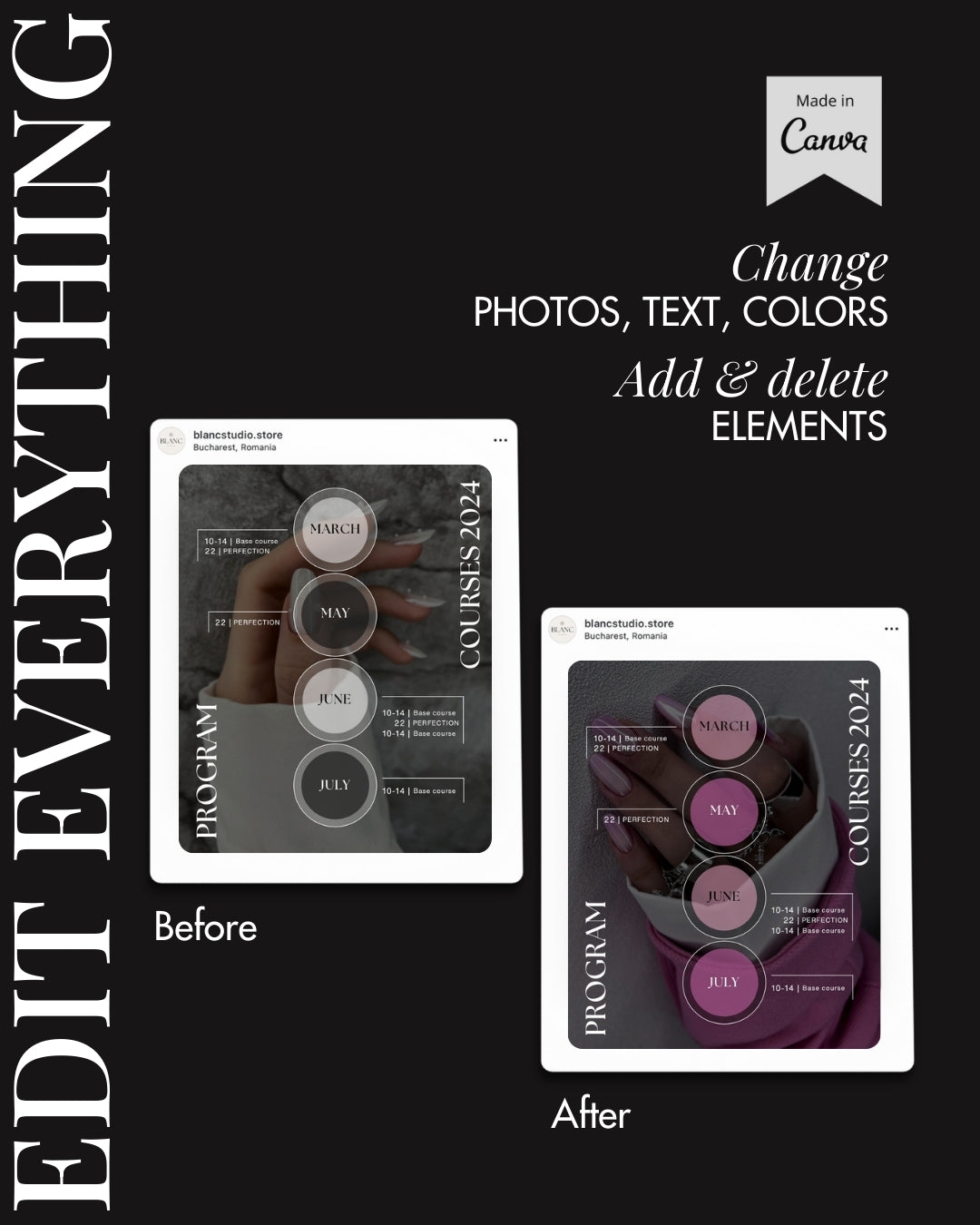 Nail Trainer Instagram Post & Stories - Minimalist Edition