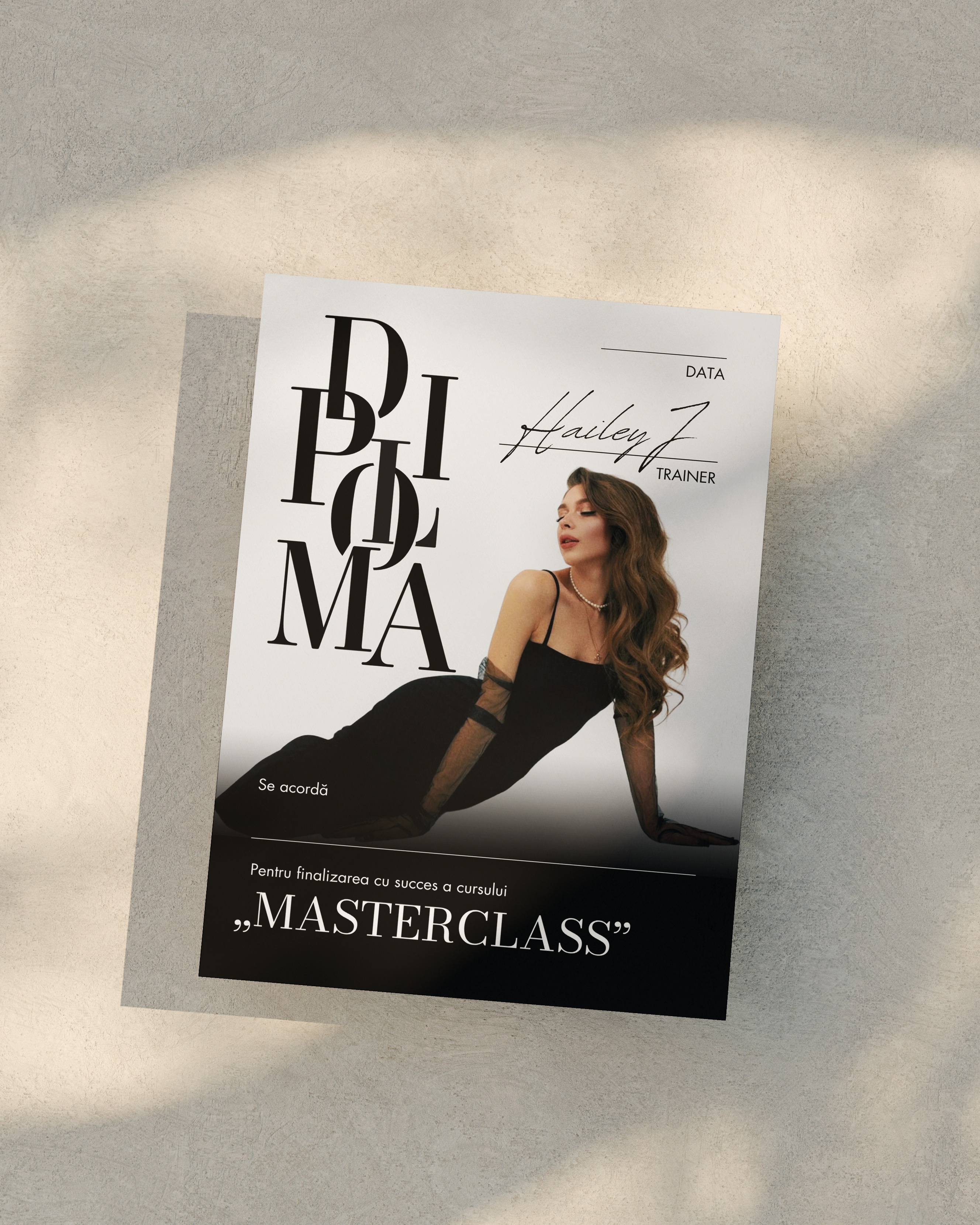 Certificate Editable in Canva - Gray